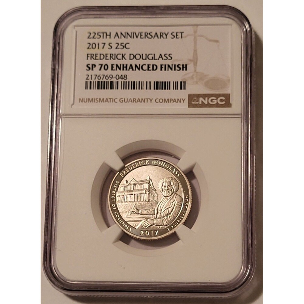 2017 S Frederick Douglass NP Quarter Enhanced Finish SP70 NGC